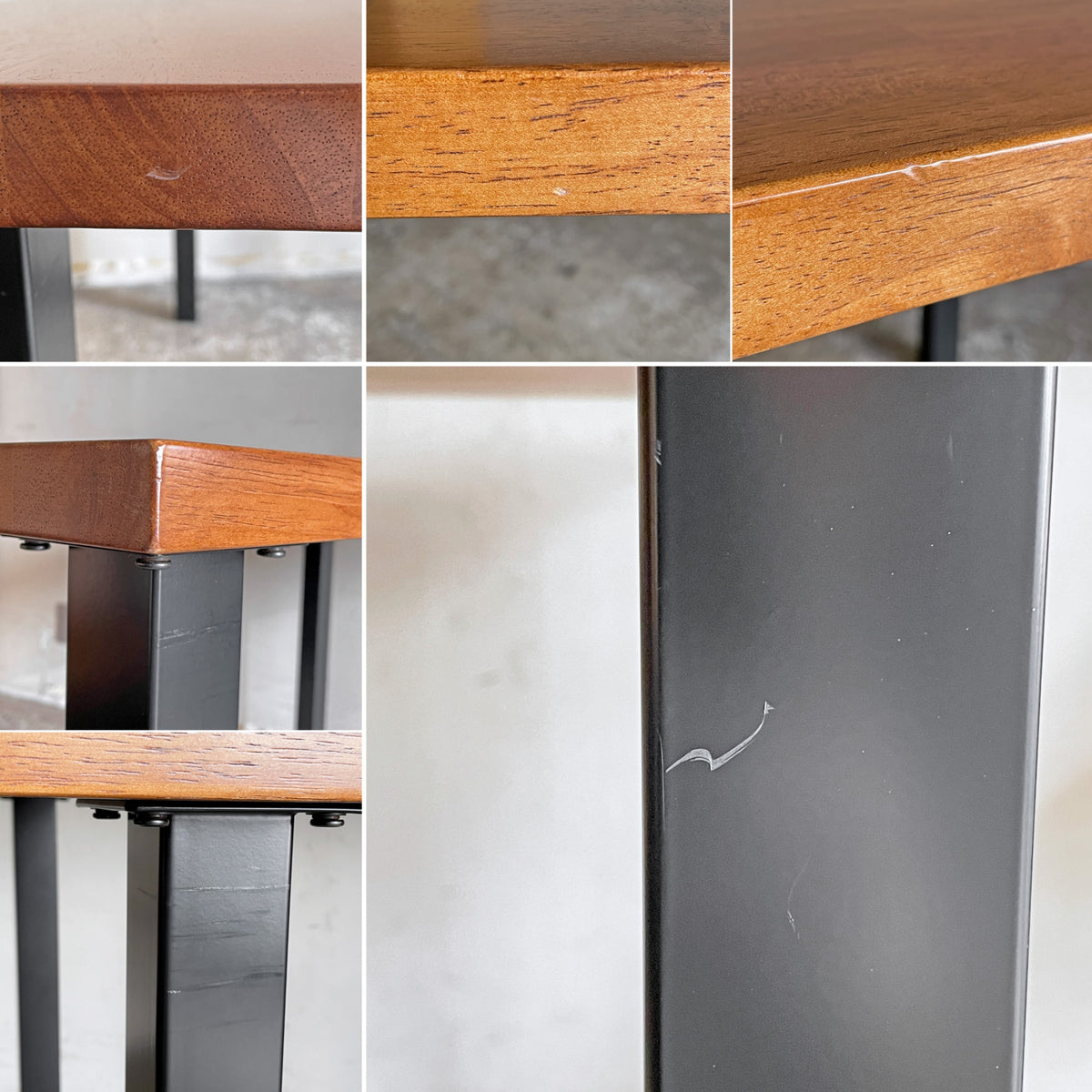 かなでもの KANADEMONO ザ・テーブル THE TABLE ダイニングテーブル ラバーウッド天板 W120cm スクエアバー脚 ブラック グライズ欠品 定価￥49,900- ■
