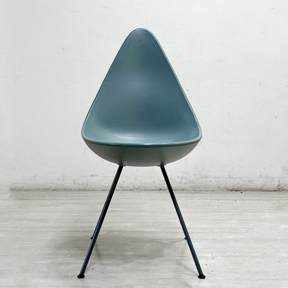 フリッツハンセン Fritz Hansen ドロップチェア Drop Chair ストームブルー アルネ・ヤコブセン 北欧 デンマーク ●