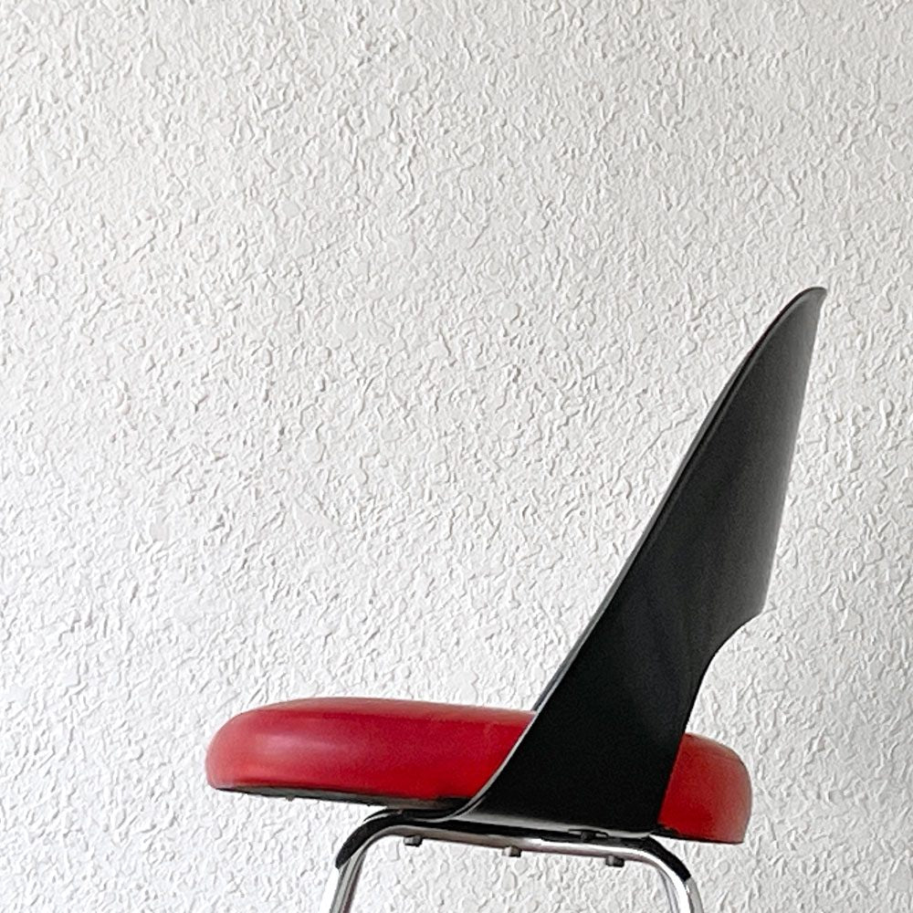 ノル Knoll エーロ・サーリネン Eero Saarinen エグゼクティヴ #72 サイドチェア FRPシェル PVCシート メタルベース 50-60's ビンテージ IBM納入品 希少 ◇