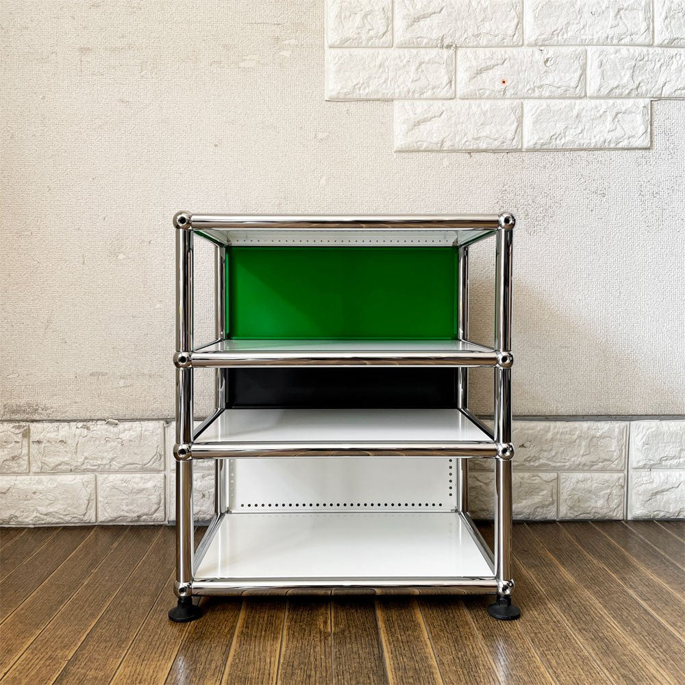 ユーエスエムハラー USM Haller モジュラーファニチャー ハラーシステム キャビネット オープンシェルフ 1列3段 H44.5cm マルチカラー スイス 参考価格￥132,341- ◎