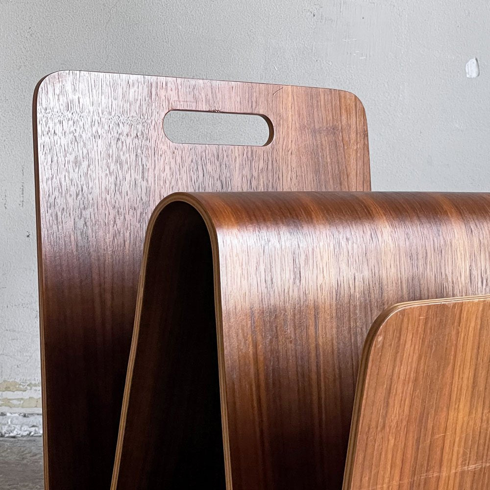 オフィー offi マガジンラック Mag Stand マガジンスタンド USA 取手付き プライウッド Eric Pfeiffer MoMA ミッドセンチュリー 廃番 ■
