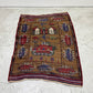 ビンテージ Vintage ウォーラグ War Rug カーペット 絨毯 アフガニスタン トルクメン族 Turkmen 100×155cm ●