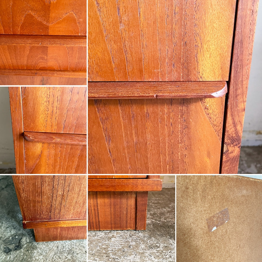デンマーク ビンテージ Danish Vintage チーク材 チェスト 4ドロワー 抽斗4杯 W77×H66  北欧家具 北欧ビンテージ 鍵欠品 ■