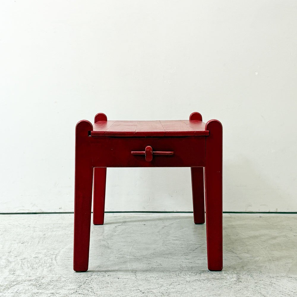 ゲタマ GETAMA ピーターズテーブル PETER'S TABLE ハンス・J・ウェグナー レッド ペインデッド 北欧ビンテージ 希少 ●