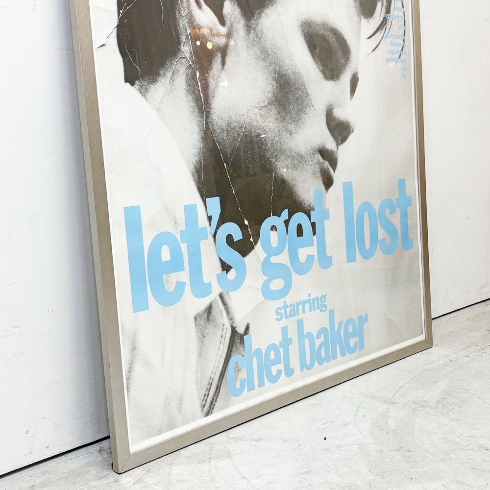 映画 Let’s Get Lost チェットベイカー オリジナルポスター 額装品 ブルース・ウェーバー ジャズ ●