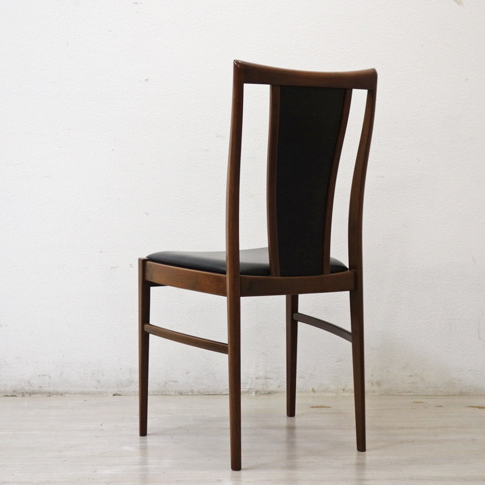 イタリアモダンデザイン italian modern design ビンテージ マホガニー材 ダイニングチェア ハイバックチェア ●