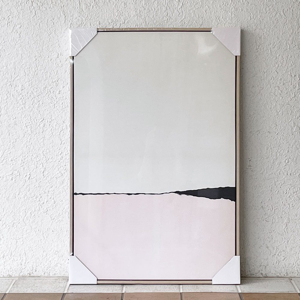 Kave Home Wrigley pink picture キャンバスプリント アートパネル  60×90cm インテリア アートポスター ディスプレイ 抽象 北欧モダンスタイル スペイン 額装品 ◇