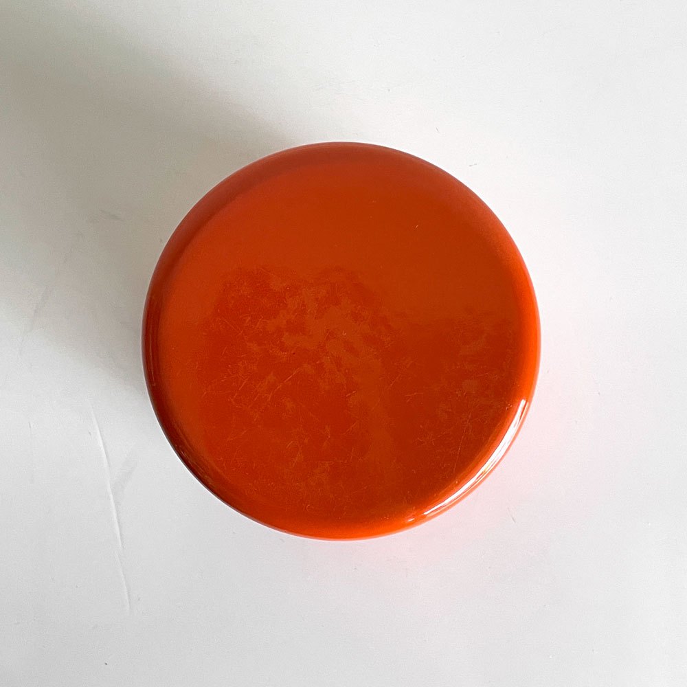 キャサリンホルム Cathrineholm ロータス Lotus キャニスター 缶 オレンジ 蓋付き アルミ製 北欧 ビンテージ ■