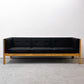 ハーマンミラー Herman Miller ネルソンキューブ 3pソファ Nelson Cube Sofa オーク無垢材 ファブリック ブラック ジョージネルソン George Nelson ●