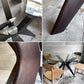 カリガリス Calligaris トーキョー Tokyo ラウンドテーブル ダイニングテーブル クリアガラス  ビーチ材 ヴェンゲカラー  Φ110cm 廃番サイズ ♪