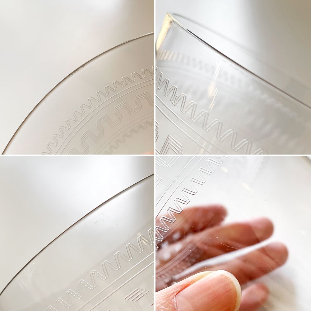 オールドバカラ Baccarat グレック Grecque ゴブレット タンブラーグラス H14cm エッチング ギリシャ模様 クリスタルガラス フランスビンテージ C ◎