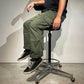 ハーマンミラー Herman Miller AO-1シリーズ パーチ Perch ワークチェア ドラフティングスツール 本革 ブラックレザー 昇降 ビンテージ ジョージネルソン 座面張替済み ●