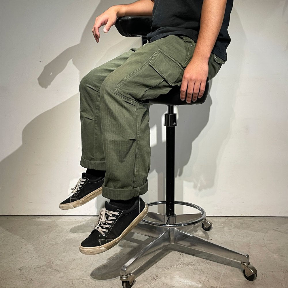 ハーマンミラー Herman Miller AO-1シリーズ パーチ Perch ワークチェア ドラフティングスツール 本革 ブラックレザー 昇降 ビンテージ ジョージネルソン 座面張替済み ●