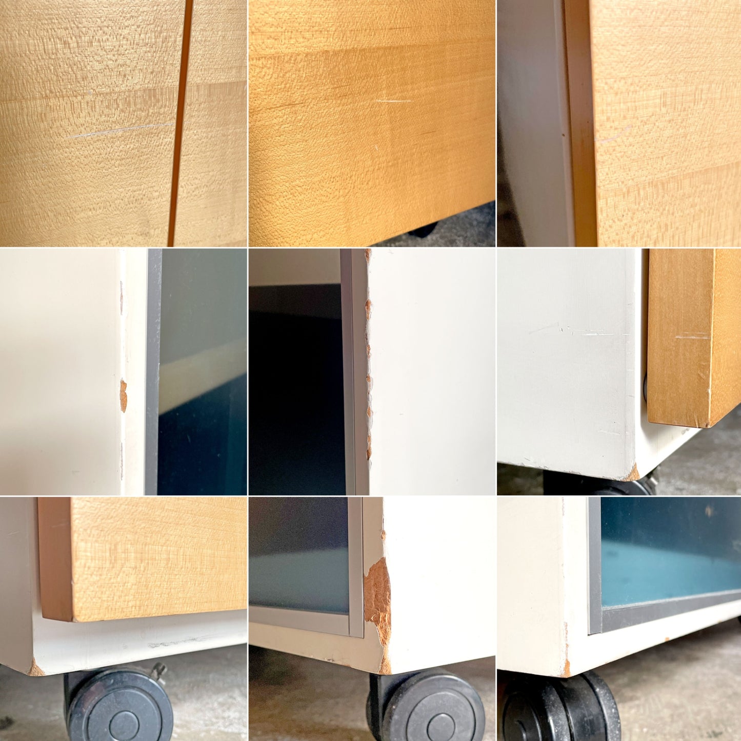 ウィルクハーン Wilkhahn ミナモ Minamo ファイリングシェルフ Filing Shelf 2ドロワー 2列2段 ビーチ材 アルミフレーム アクリルパネル キャスター仕様 コクヨ取扱い ■