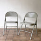 チューブラースチール フォールディングチェア TUBULAR STEEL FOLDING CHAIR 折りたたみ椅子 グレー アメリカ インダストリアル PFS取扱 B ◇