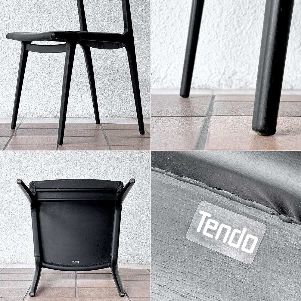 天童木工 TENDO インパラチェア Impala Chair ダイニングチェア ブラック レザー 本革 佐々木敏光 ジャパニーズミッドセンチュリーモダン ◇