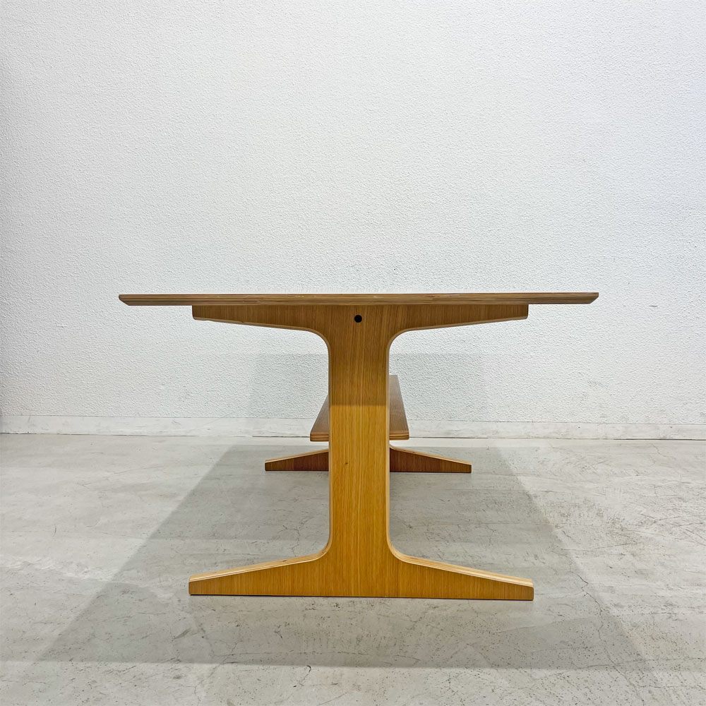 無印良品 MUJI リビングでもダイニングでもつかえる テーブル W130cm D80cm オーク材 W130cm ナチュラル シンプルデザイン 〓