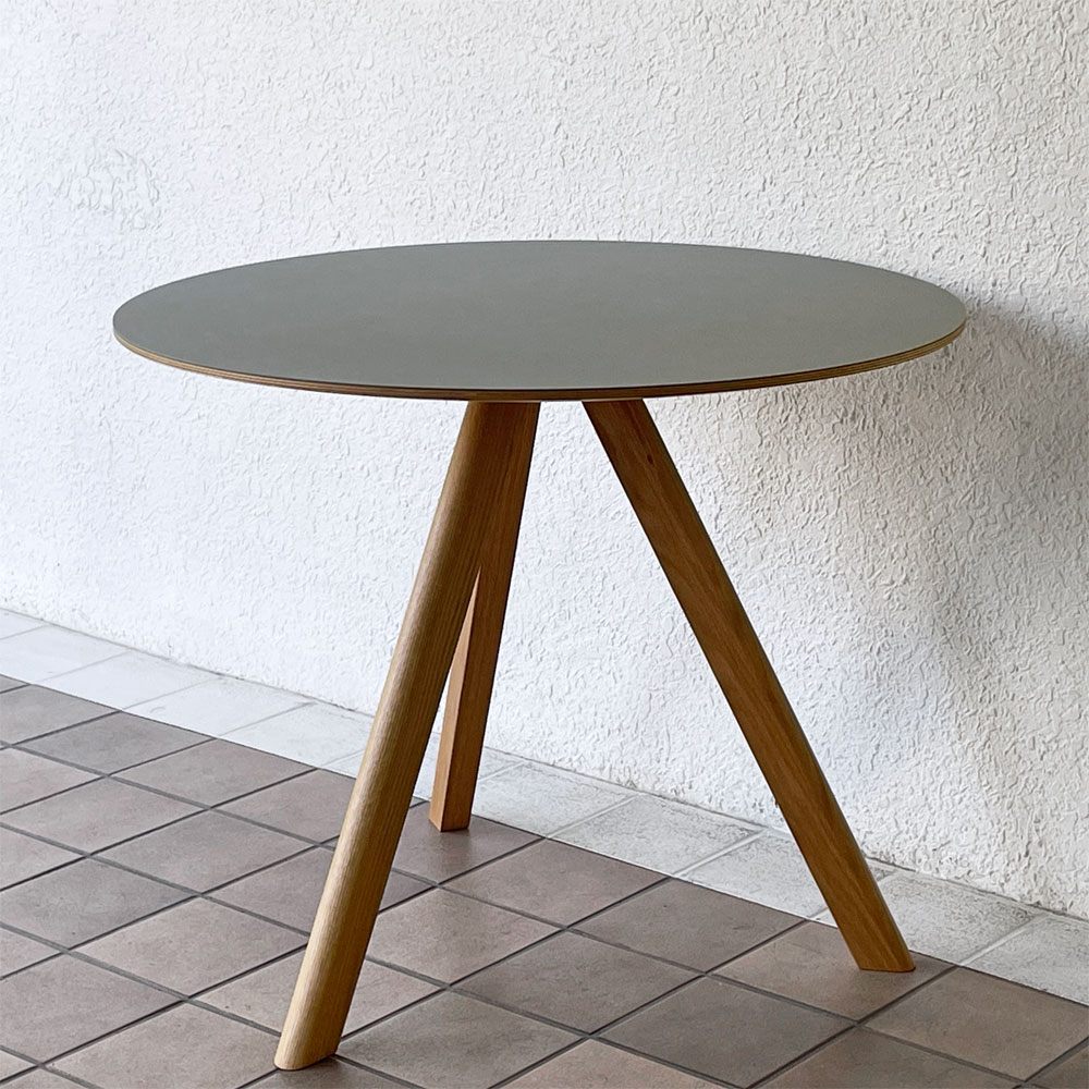 ヘイ HAY CPH 20 ラウンドテーブル ダイニングテーブル グレー リノリウム Φ90 デンマーク 北欧家具 ロナン＆エルワン・ブルレック ◇