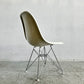 ハーマンミラー Herman Miller サイドシェルチェア FRP製 3rdビンテージ パーチメントシェル PVCレザー ホワイト系 エッフェルベース ロータイプ C&R イームズ ミッドセンチュリー 〓
