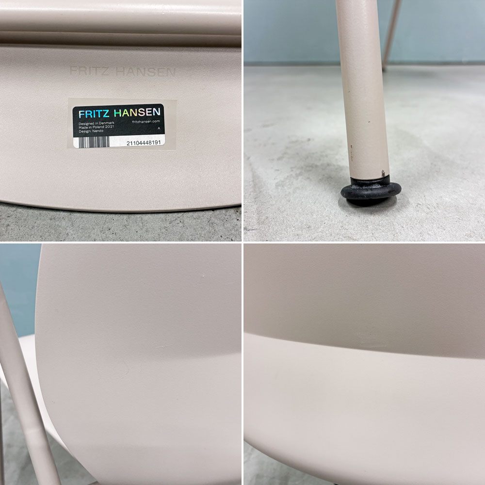 フリッツハンセン Fritz Hansen エヌゼロツー N02 リサイクルチェア スタッキングアームチェア 佐藤オオキ nendo オフホワイト 定価：￥67,890- ◎