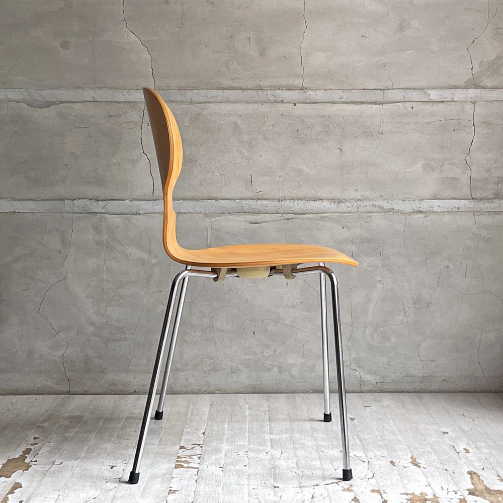 フリッツハンセン Fritz Hansen 3101 アントチェア 4本脚 ナチュラルビーチ材 ラッカー仕上げ アルネ・ヤコブセン 北欧家具 C ♪
