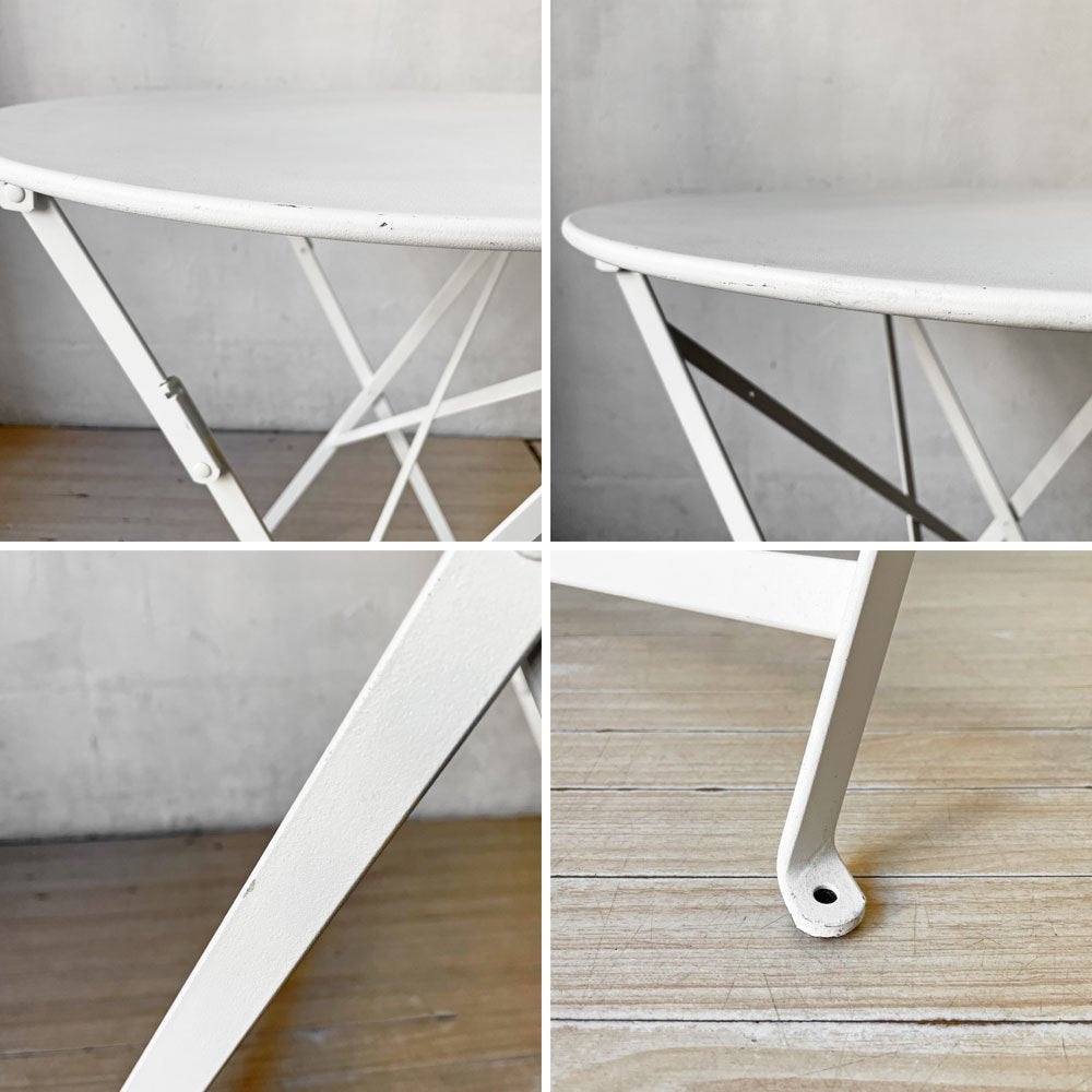 フェルモブ Fermob ビストロ Bistro フォールディング ガーデンテーブル ラウンドテーブル カフェテーブル Φ60cm フランス 定価¥48,400- ★