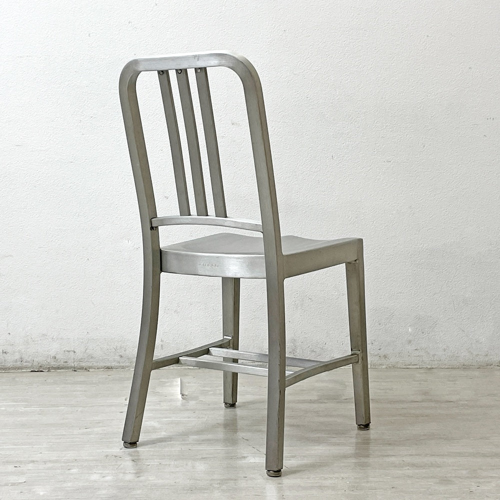 エメコ emeco ネイビー NAVY チェア No.1006 ダイニングチェア ブラッシュドアルミ インダストリアル ミッドセンチュリーデザイン ●