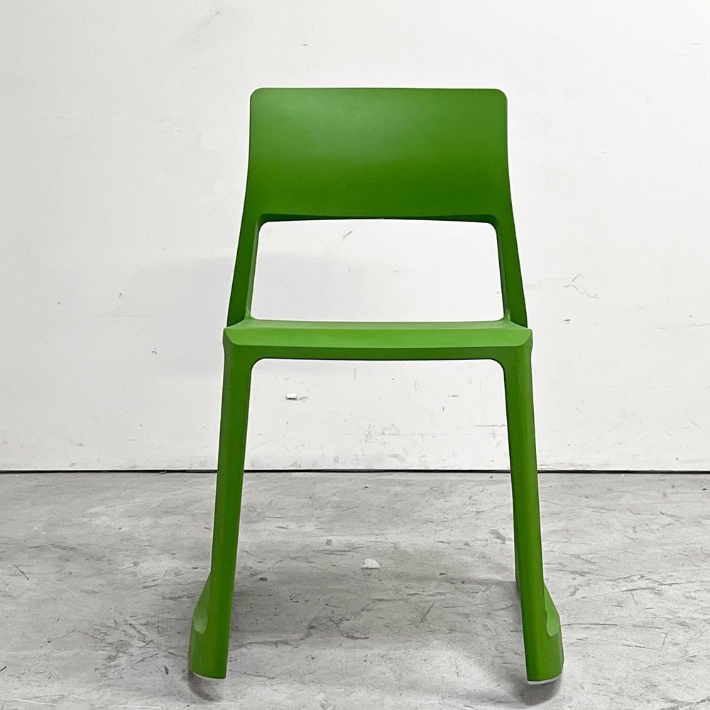 ヴィトラ Vitra ティプトン Tip Ton ワークチェア ダイニングチェア デスクチェア グリーン スタッキング チルト機能 定価￥40.700- ●