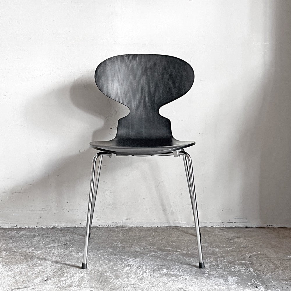 フリッツハンセン Fritz Hansen アントチェア ANT CHAIR 4本脚 ブラック カラードアッシュ 2019年製 アルネ・ヤコブセン デンマーク ■