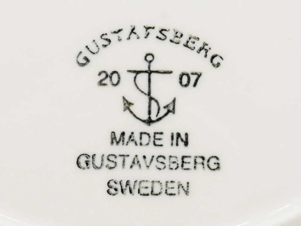 グスタフスベリ GUSTAVSBERG スピサリブ SPISA RIBB プレート Φ18cm スティグ・リンドベリ Stig Lindberg 北欧食器 復刻品 A ●