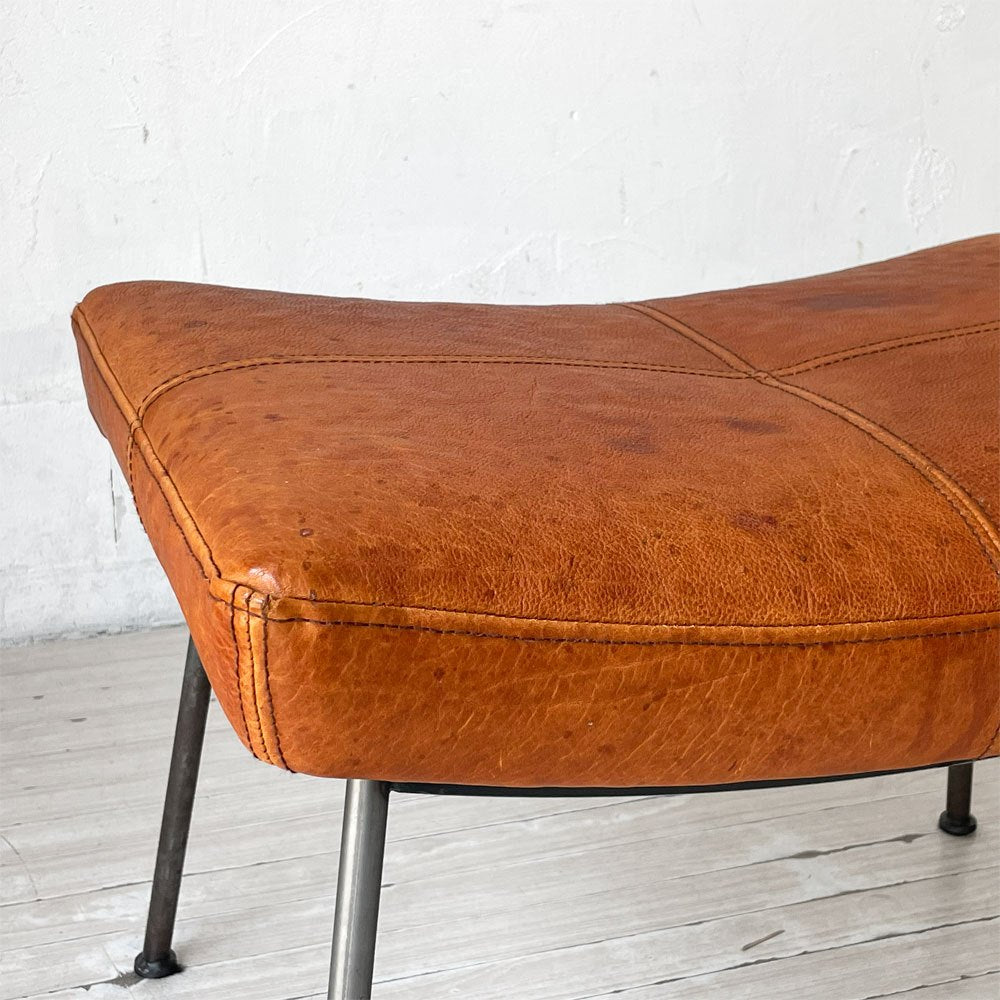 トラックファニチャー TRUCK FURNITURE ファロードレザー オットマン L-1 ナラ無垢材 牛革 インダストリアル ビンテージスタイル 定価￥103.400- ★