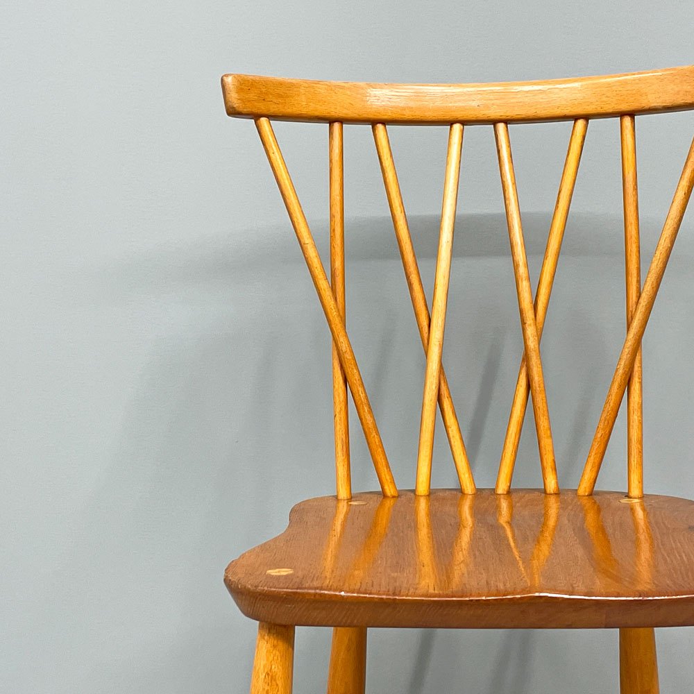 アーコール ercol クロスバックチェア エックスバック ラティスドチェア エルム材 UKビンテージ Vintage 英国家具 ◎