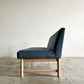 アクタス ACTUS タイム THYME ソファベンチ 3シーター ファブリック カバーリング ブルー系 オーク材 W150cm 定価￥117,700-以上 〓