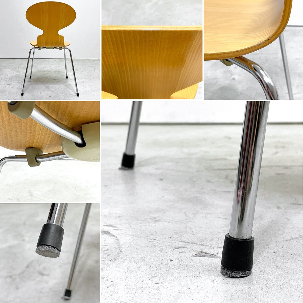 フリッツハンセン Fritz Hansen 3101 アリンコチェア アントチェア 4本脚 ナチュラルビーチ ラッカー仕上げ フェルトグライズ アルネ・ヤコブセン B ●