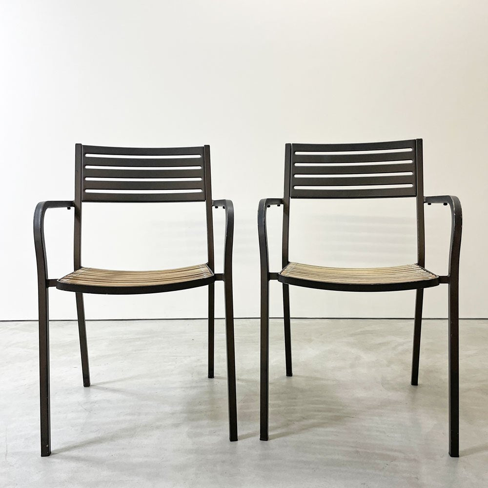 エミュー emu セーニョチェア SEGNOCHAIR ガーデンチェア アーム スタッキング イタリア ニ脚セット C ●