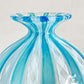 バラリン BALLARIN レースガラス フラワーベース 花瓶 ムラーノ MURANO ベネチアングラス H17.5cm イタリア 工芸品 ■