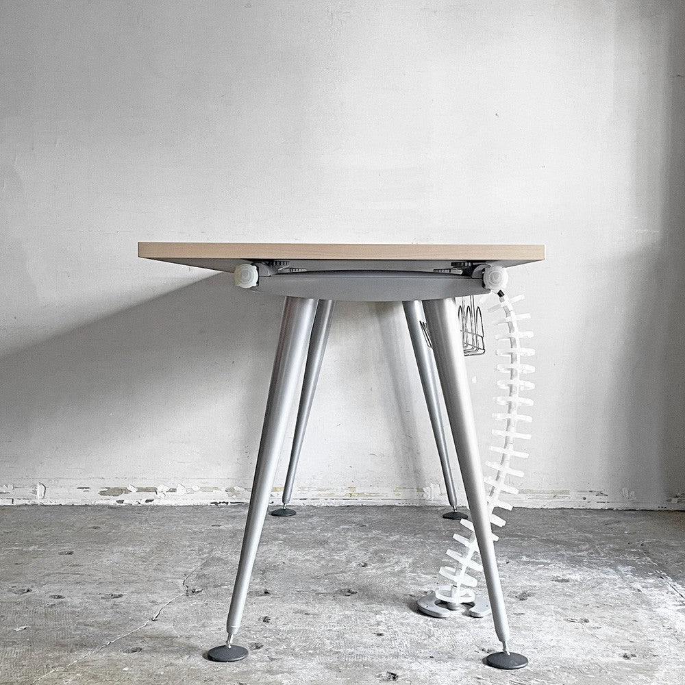 ハーマンミラー Herman Miller アバック エンバイロメンツ ABAK ミーティングテーブル デスク W140cm ナチュラルカラー ケーブルスパイン付き ティム・ウォレス ■