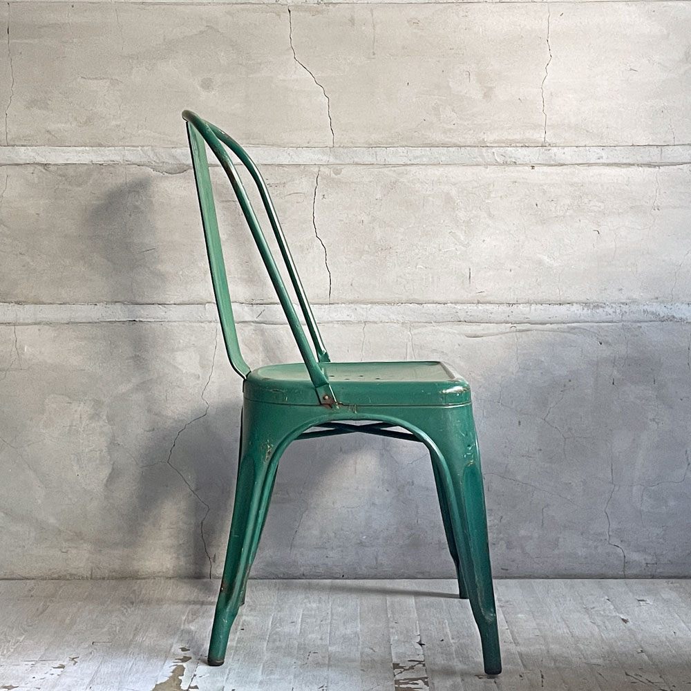 トリックス TOLIX ビンテージ エーチェア A-chair ダイニングチェア スタッキングチェア グリーン グザビエ・ポシャール Xavier Pauchard フランス 50's 希少 B　♪