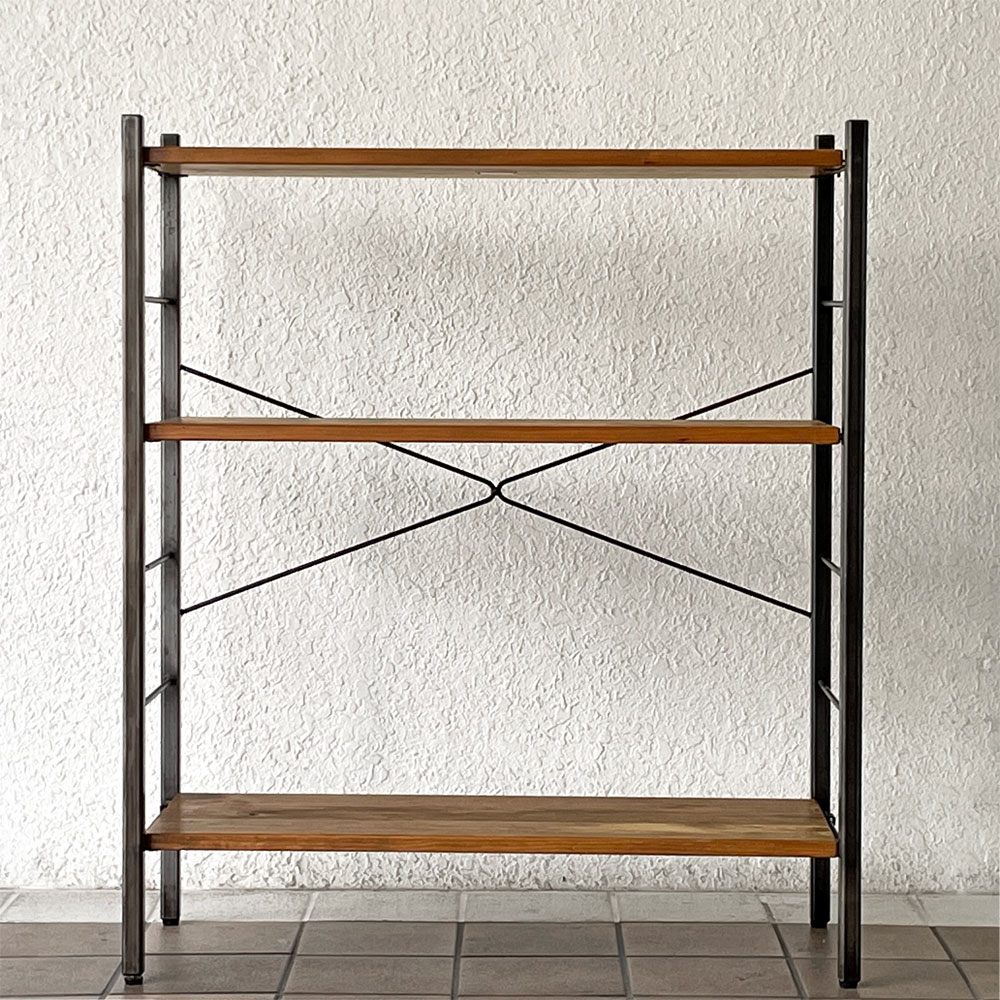 アクメファニチャー ACME Furniture グランビュー GRANDVIEW オープンシェルフ 3段 W85cm ハックベリー材×アイアン インダストリアルデザイン 定価￥52,800- ◇