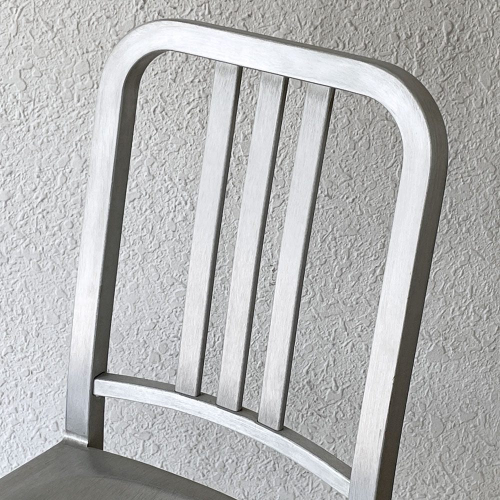 エメコ emeco ネイビー NAVY チェア No.1006 ダイニングチェア ブラッシュドアルミ インダストリアル ミッドセンチュリーデザイン 定価159,500円 ◇
