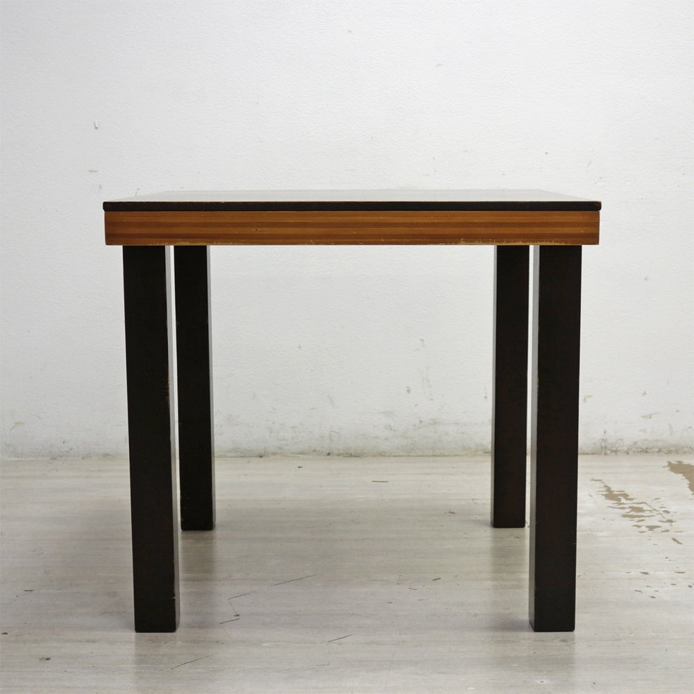 エーフラット a.Flat 木製 × バンブー ダイニングテーブル W80cm モダンデザイン アジアン家具 現状品 ●