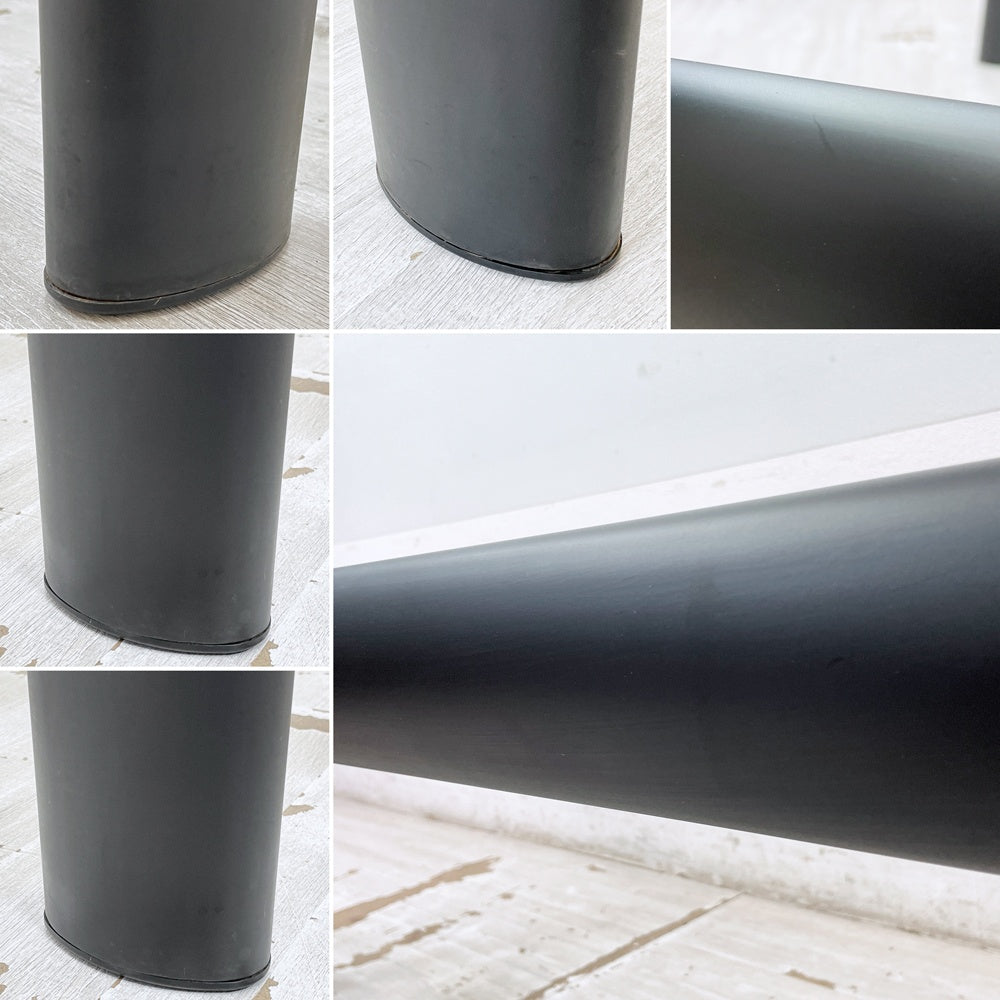 カッシーナ Cassina ル・コルビジェ LC6 ダイニングテーブル ターブル テューブ ダヴィオン テーブル 6 TABLE TUBE D’AVION ガラス天板 W225×D85cm ブラック 定価￥1,111,000- ●