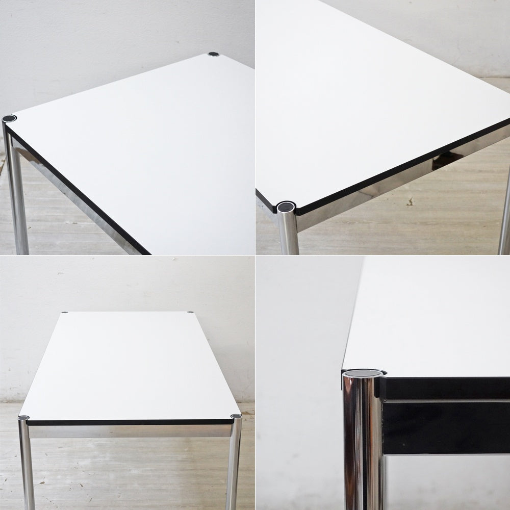 USMモジュラーファニチャー USM Haller USMハラーテーブル ワーキングデスク ダイニングテーブル W150×D75×H70cm パールグレーラミネート(ホワイト) 高さ調整機能付 ●