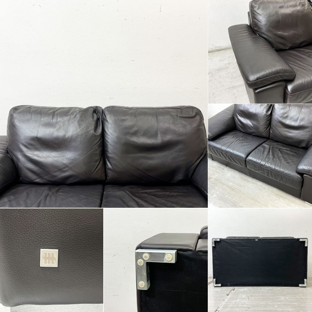 アクタス ACTUSギャラリーM GalleryM カナル KANAL 3シーターソファ 本革 ムスタリング Musterring ドイツ ●