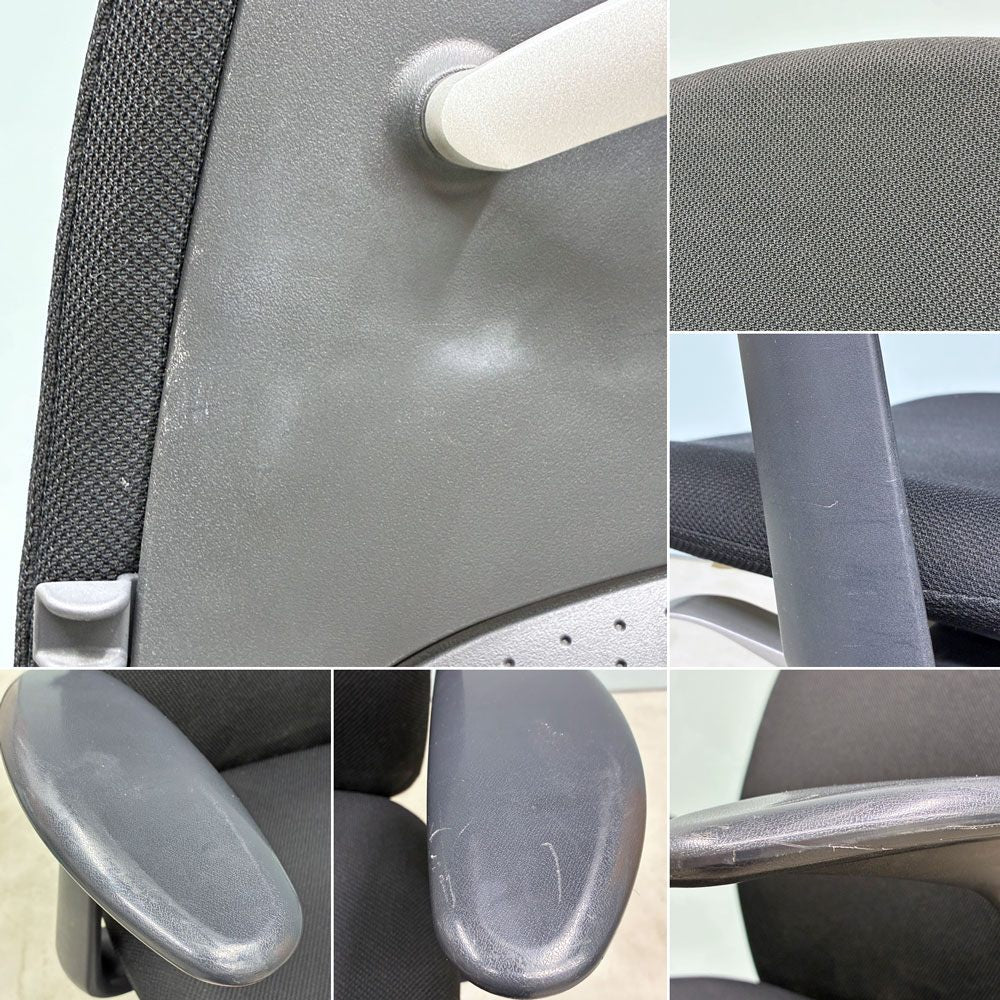 内田洋行 UCHIDA キャストチェア CAST CHAIR デスクチェア オフィスチェア ファブリック キャスター付 説明書付 ◎