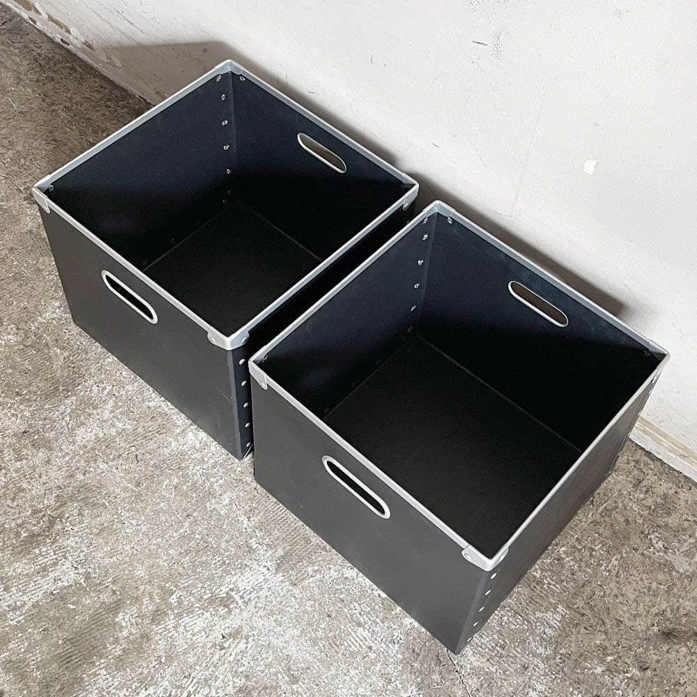 ユーエスエムハラー USMハラー USM Haller モジュラーファニチャー ブラック系 純正 パスコボックス W34×W34 2個セット A ■