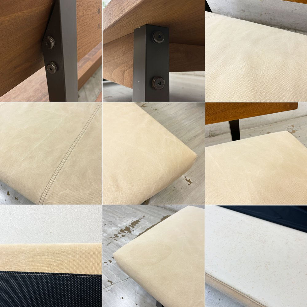 広松木工 hiromatsu フレックス FREX 168 3シーターソファ ウォールナット 無垢材 ファブリック スチール脚 カバーリング 参考定価 ￥363,000- ●