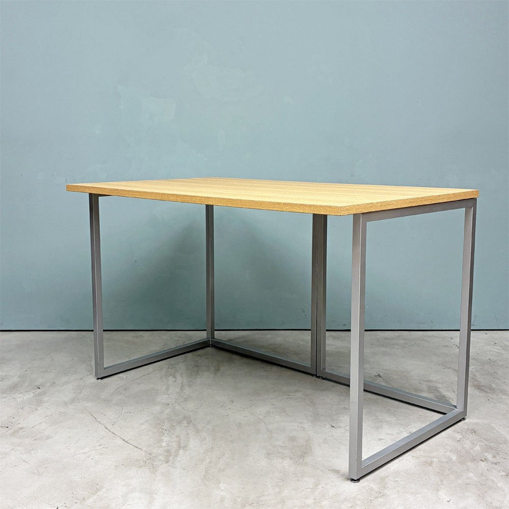 ビスレー BISLEY デスクプラン DESK PLAN Lフット ワーキングテーブル デスク オーク メラミン天板 スチール脚 W120cm イギリス ◎