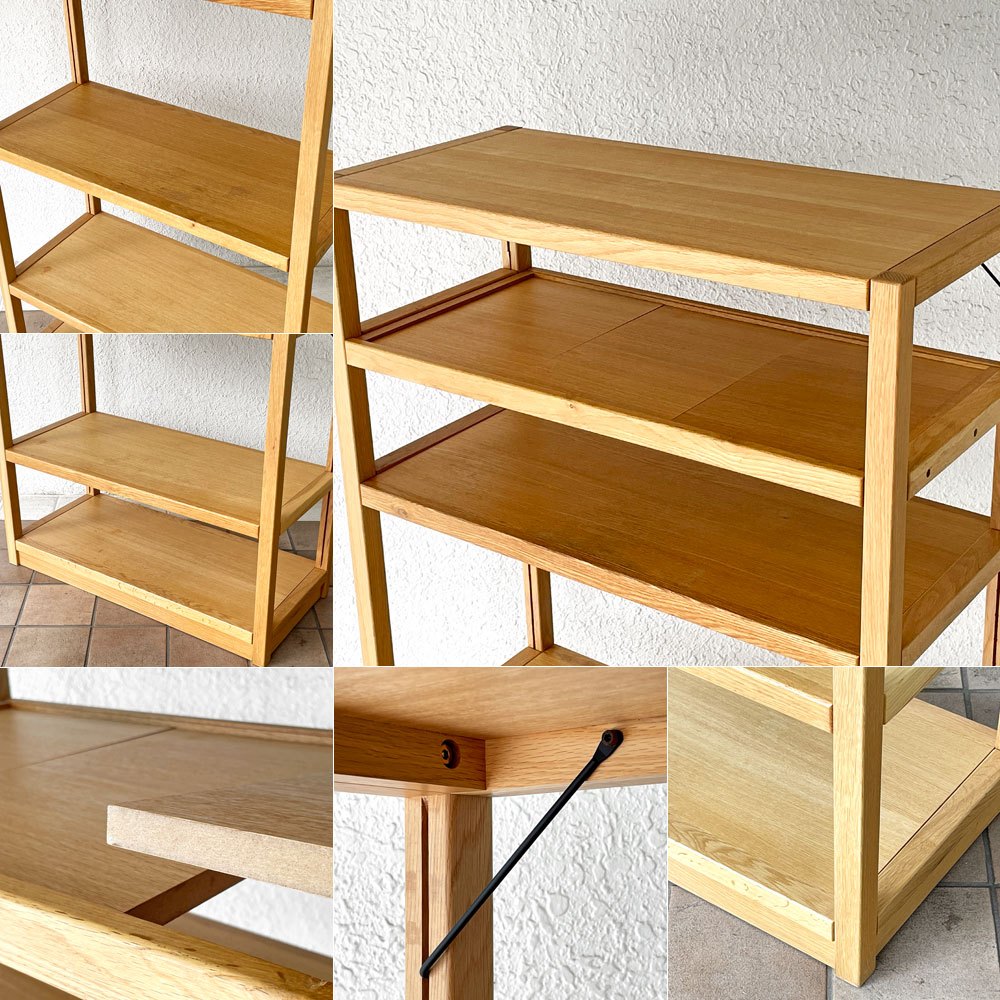 無印良品 MUJI オーク材 ユニットシェルフ 大 6段 W87 H175.5cm ナチュラルモダン 廃番 ◇