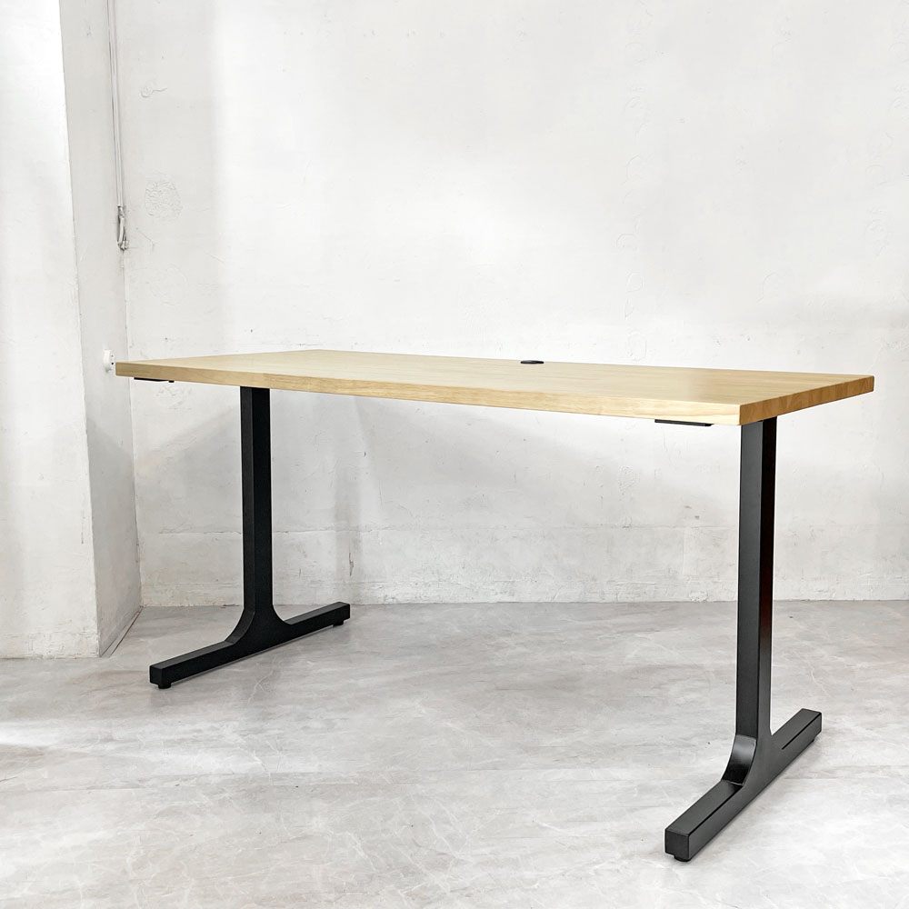 かなでもの KANADEMONO ザ・テーブル THE TABLE デスク ダイニングテーブル ラバーウッドA Iライン脚 モダン 美品 ★